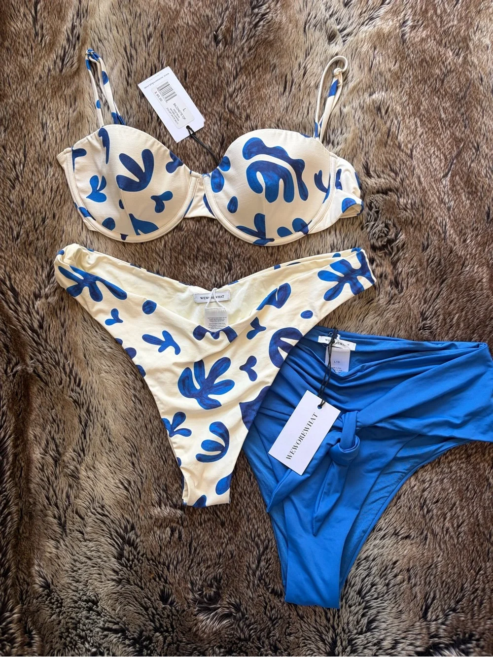 NWT 🏷️ WeWoreWhat Balconette Bikini Set (with extra matching bottoms)